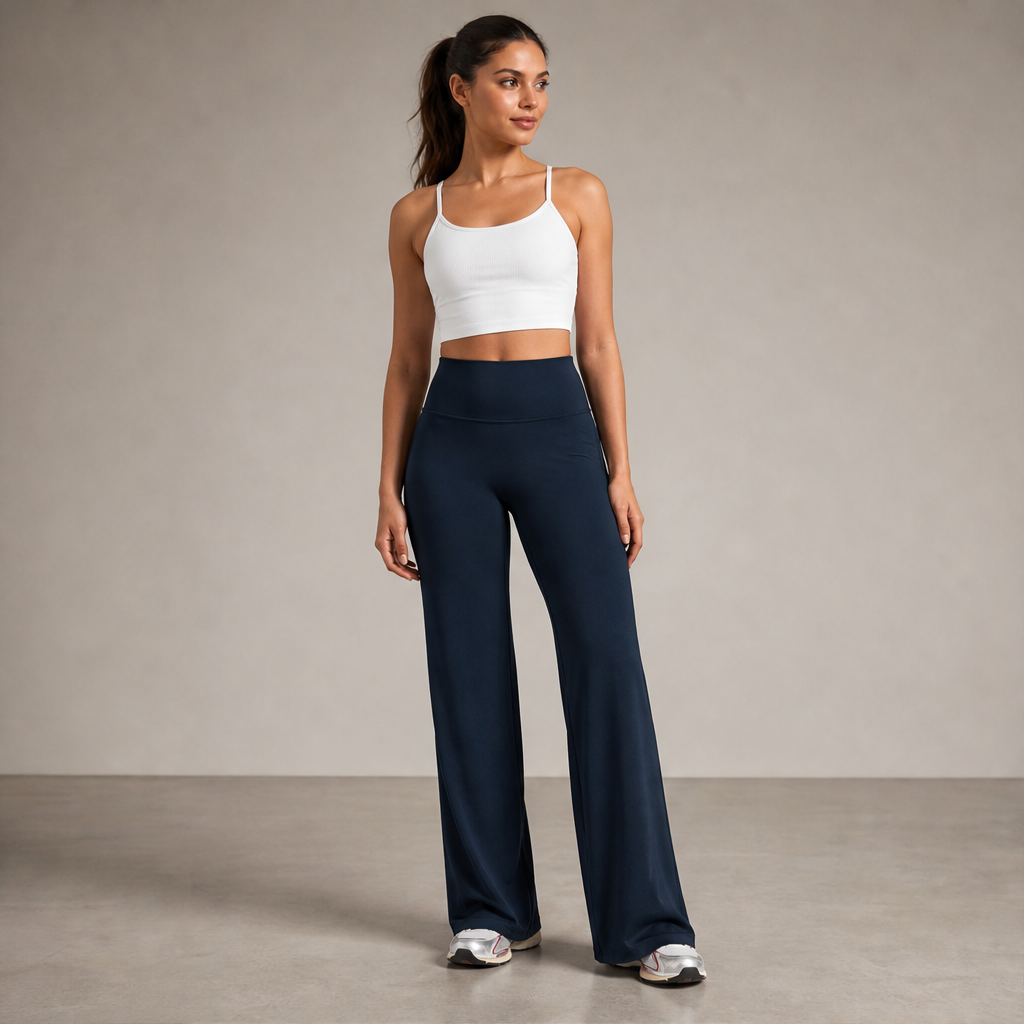 Velmora – Pantaloni a Gamba Larga Vita Alta lifestyle