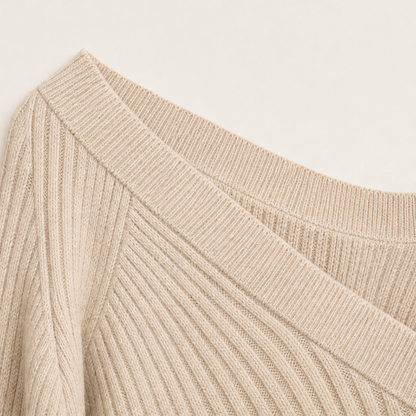 Novarielle – Top in Maglia Asimmetrico Spalle Scoperte detail