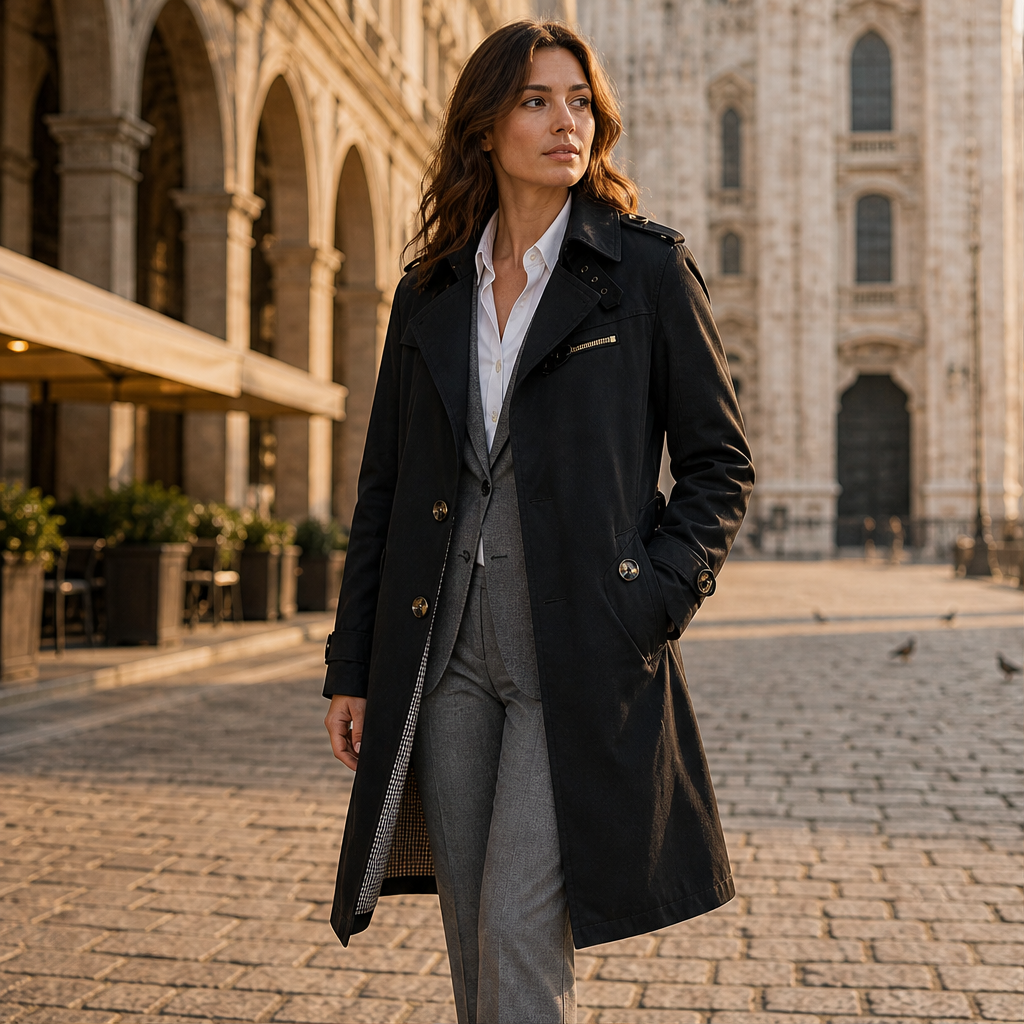 Milvora – Giacca Lunga in Cotone Lavato lifestyle