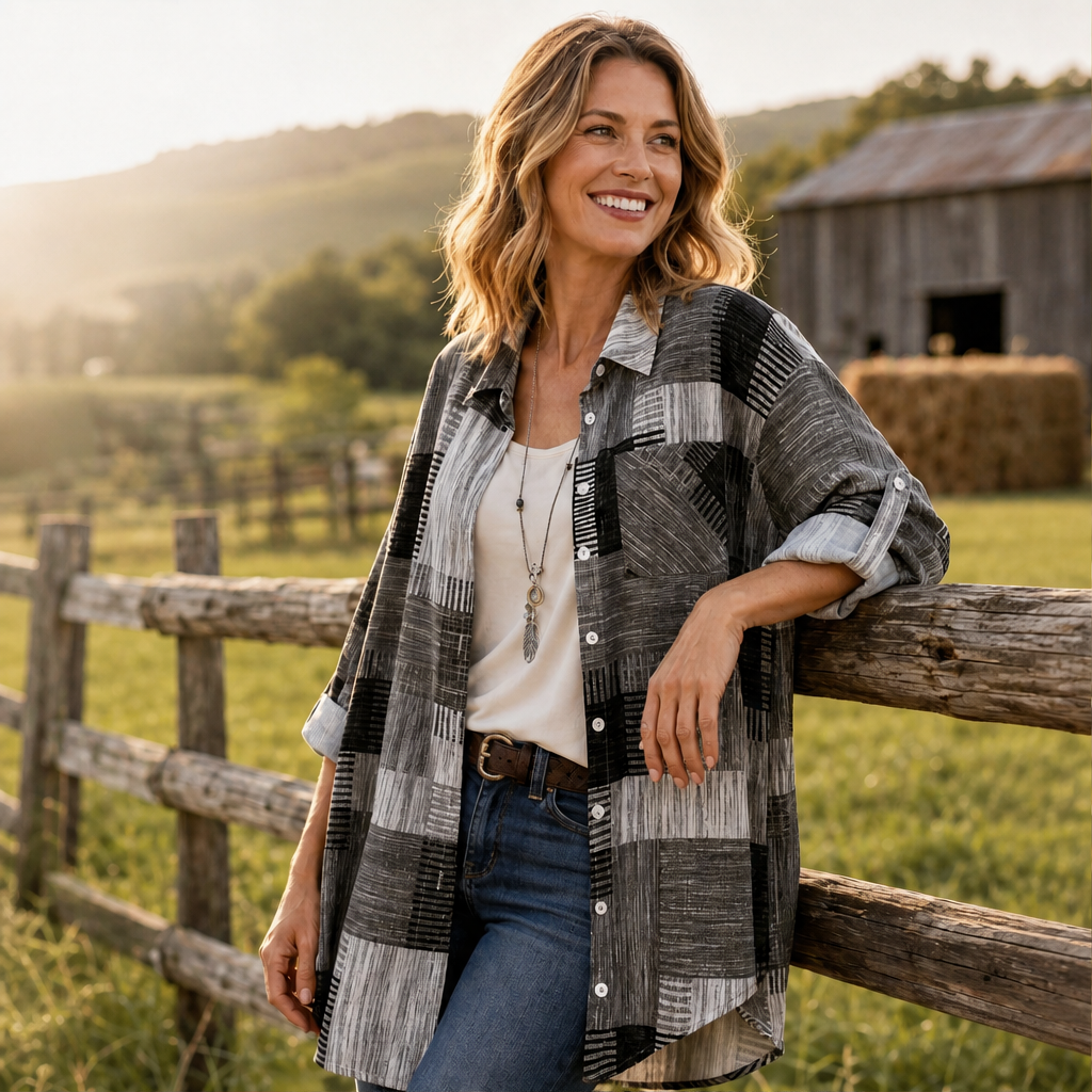 Vaneira – Camicia a Quadri Oversize Anti-UV lifestyle