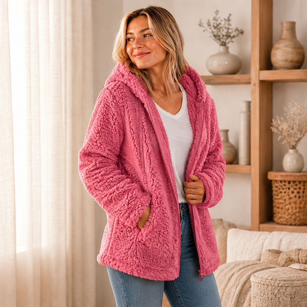 Nuvolina – Giacca Sherpa con Cappuccio e Zip lifestyle