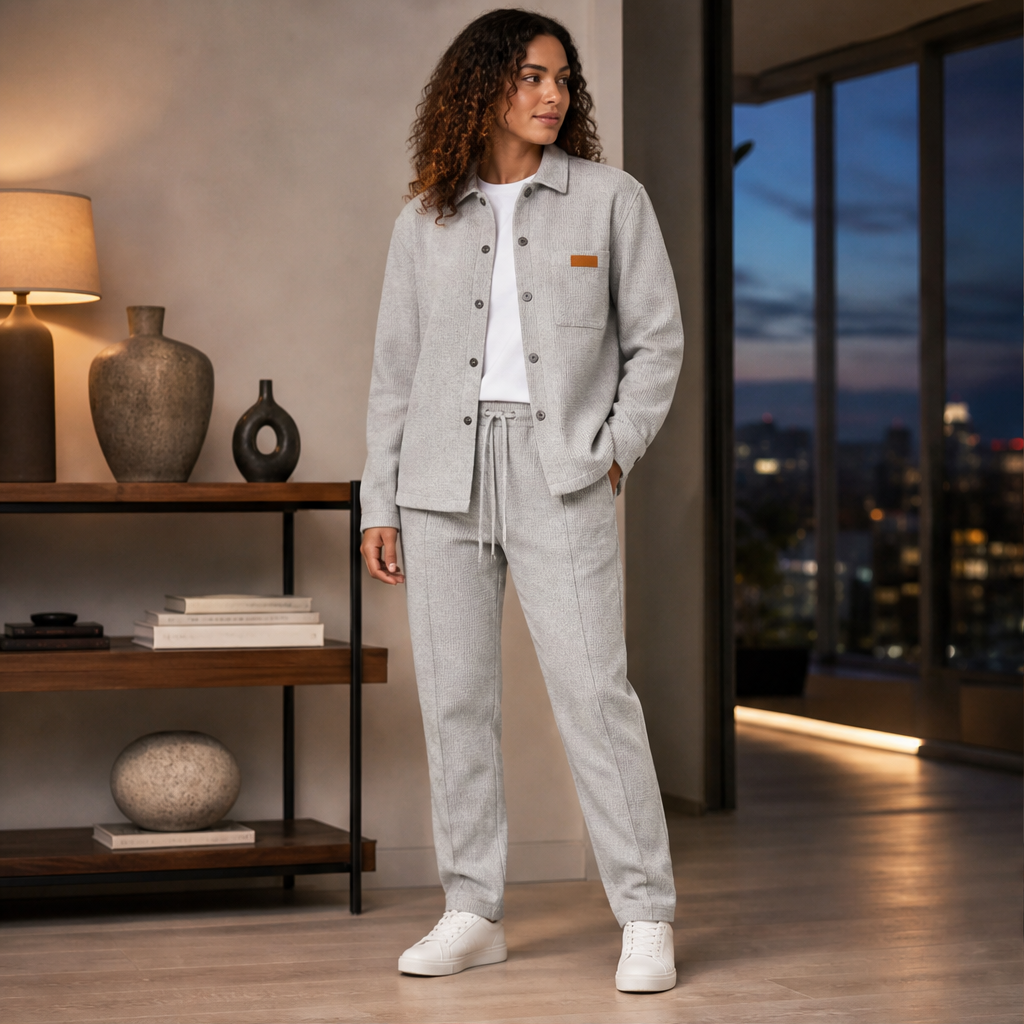 Velluna – Completo Due Pezzi in Tessuto Waffle lifestyle