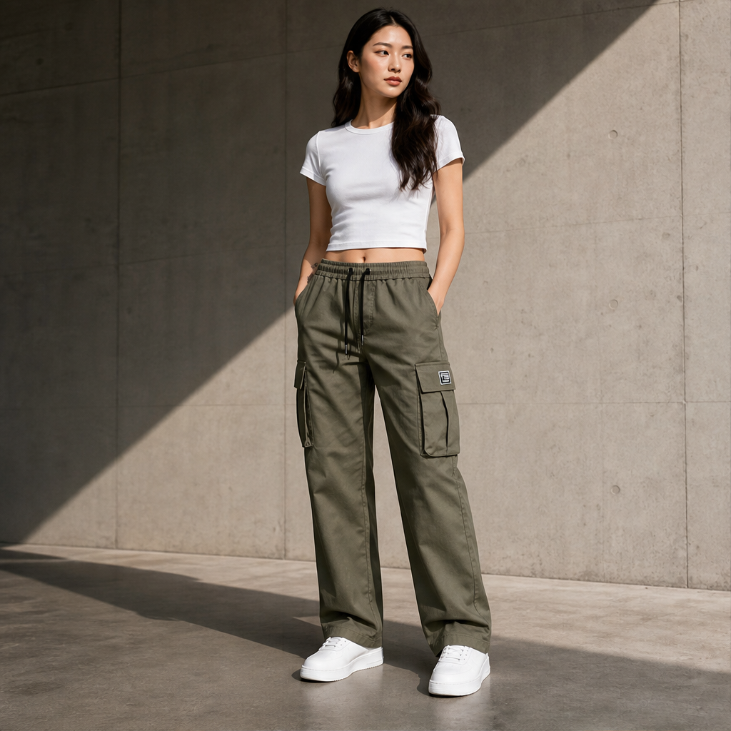 Varenzo – Pantaloni Cargo Comodi Multitasche lifestyle