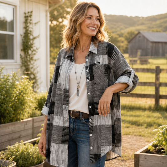 Verlano – Camicia Oversize a Quadri Taglie Forti lifestyle