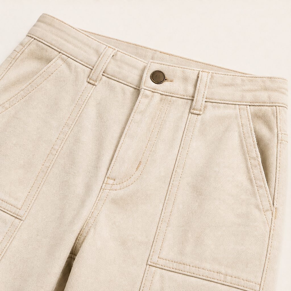 Verineo – Pantaloni Dritti con Cuciture Rinforzate detail