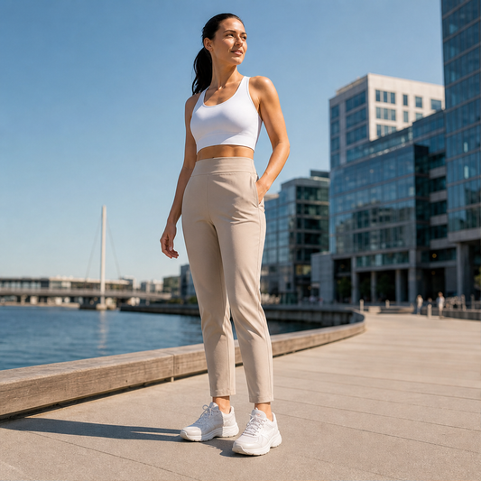 Pantaloni Cargo Vita Alta | Elasticizzati 4 Vie con Tasche Zip - Dalla Palestra alla Città lifestyle