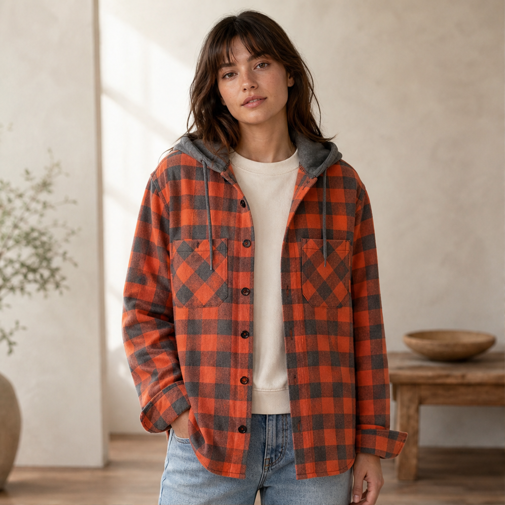 Ronildo – Camicia a Quadri con Cappuccio lifestyle