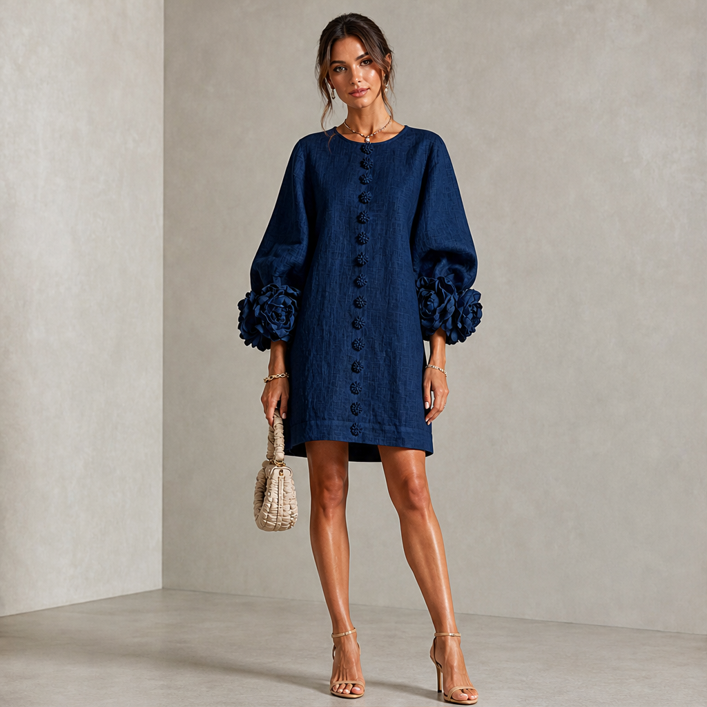 Florenne – Abito Mini con Polsini Floreali lifestyle