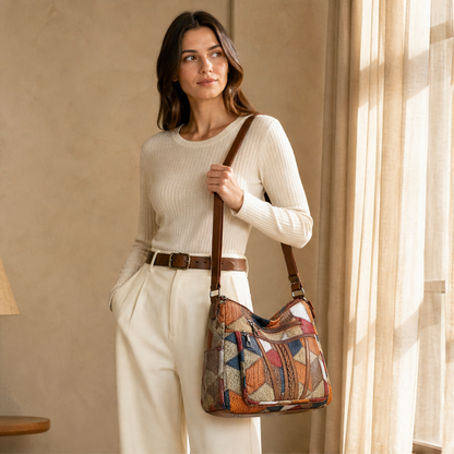 Solara – Borsa a Spalla in Pelle Mosaico lifestyle