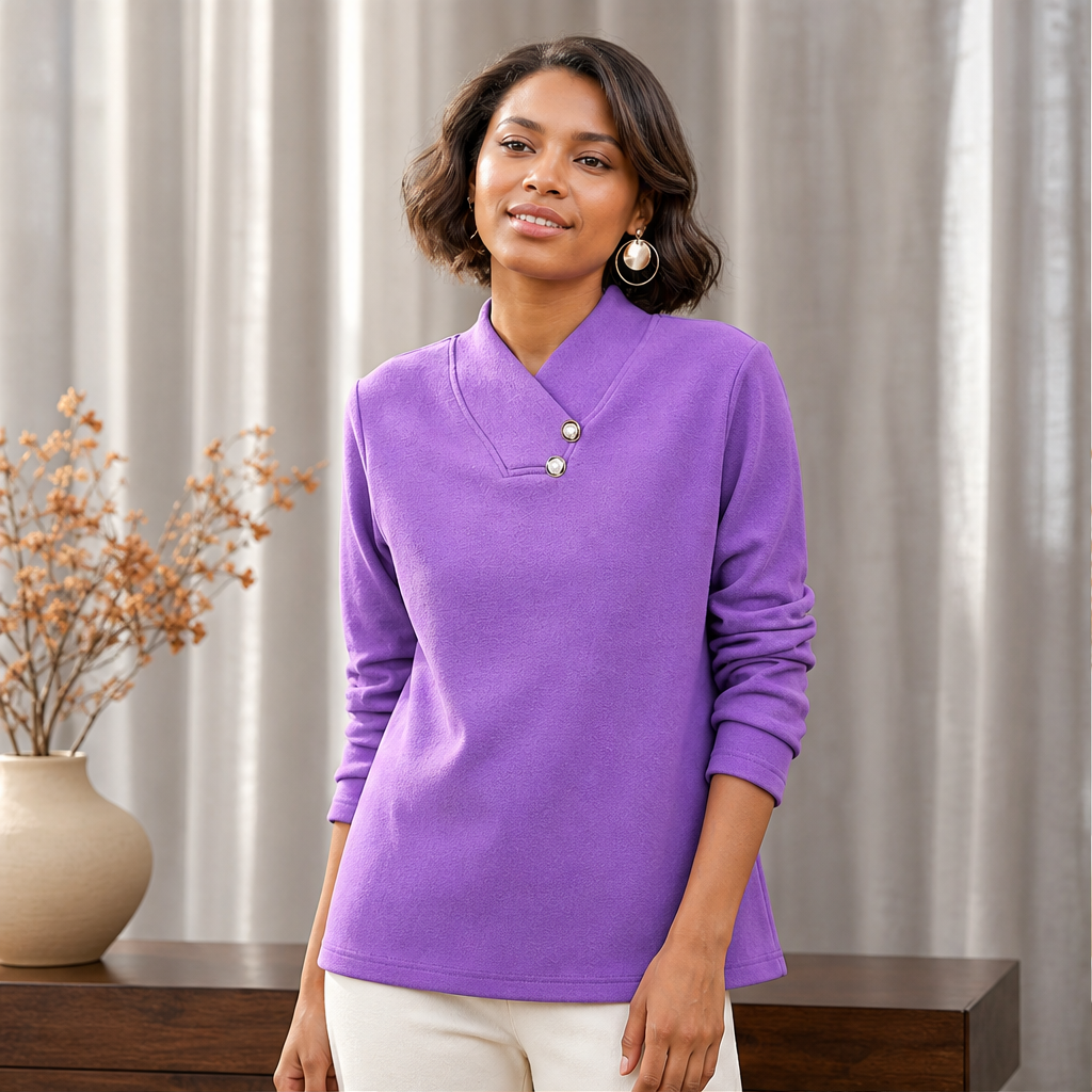 Bonya – Maglia Scollo a V con Bottoni lifestyle