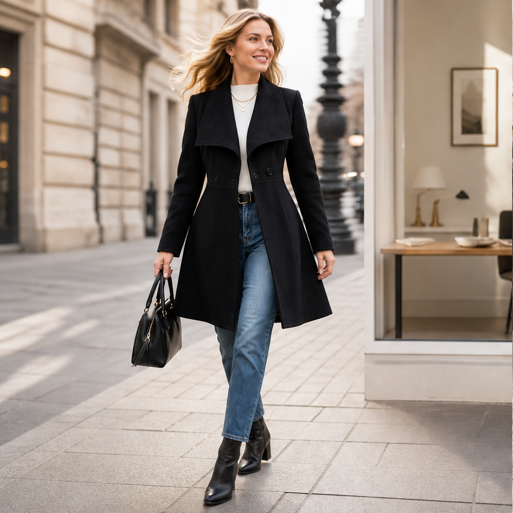 Veluria – Cappotto Slim Fit in Misto Lana con Risvolto lifestyle