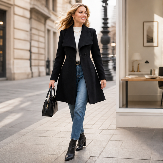 Veluria – Cappotto Slim Fit in Misto Lana con Risvolto lifestyle