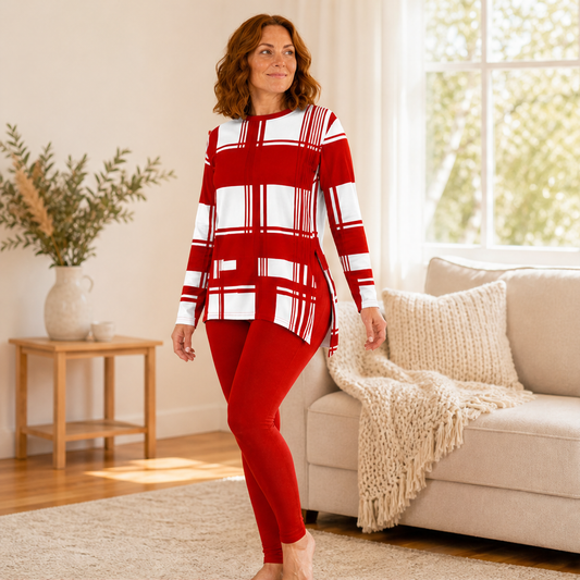Calvera – Completo Top a Quadri e Leggings lifestyle