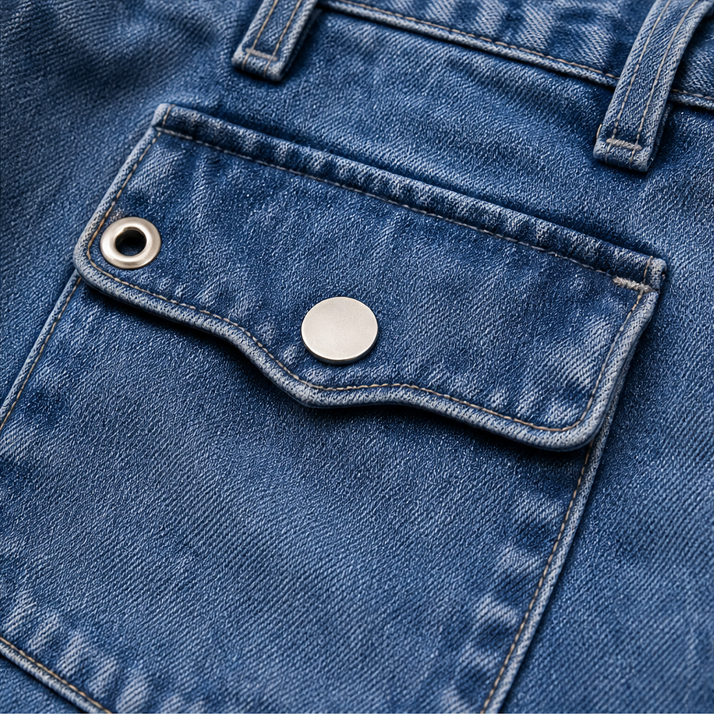 Vallonda – Jeans Baggy a Vita Alta con Coulisse detail