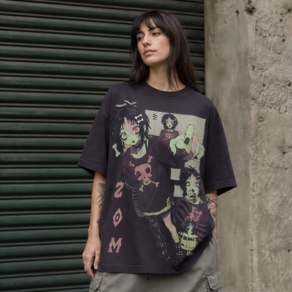 Vornetta – T-Shirt Oversize Stampa Zombie Girl lifestyle