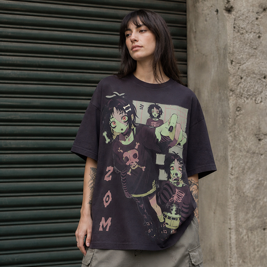 Vornetta – T-Shirt Oversize Stampa Zombie Girl lifestyle