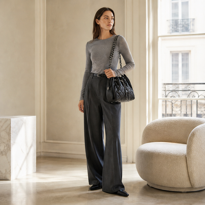 Caviora – Borsa Bucket in Pelle Trapuntata lifestyle