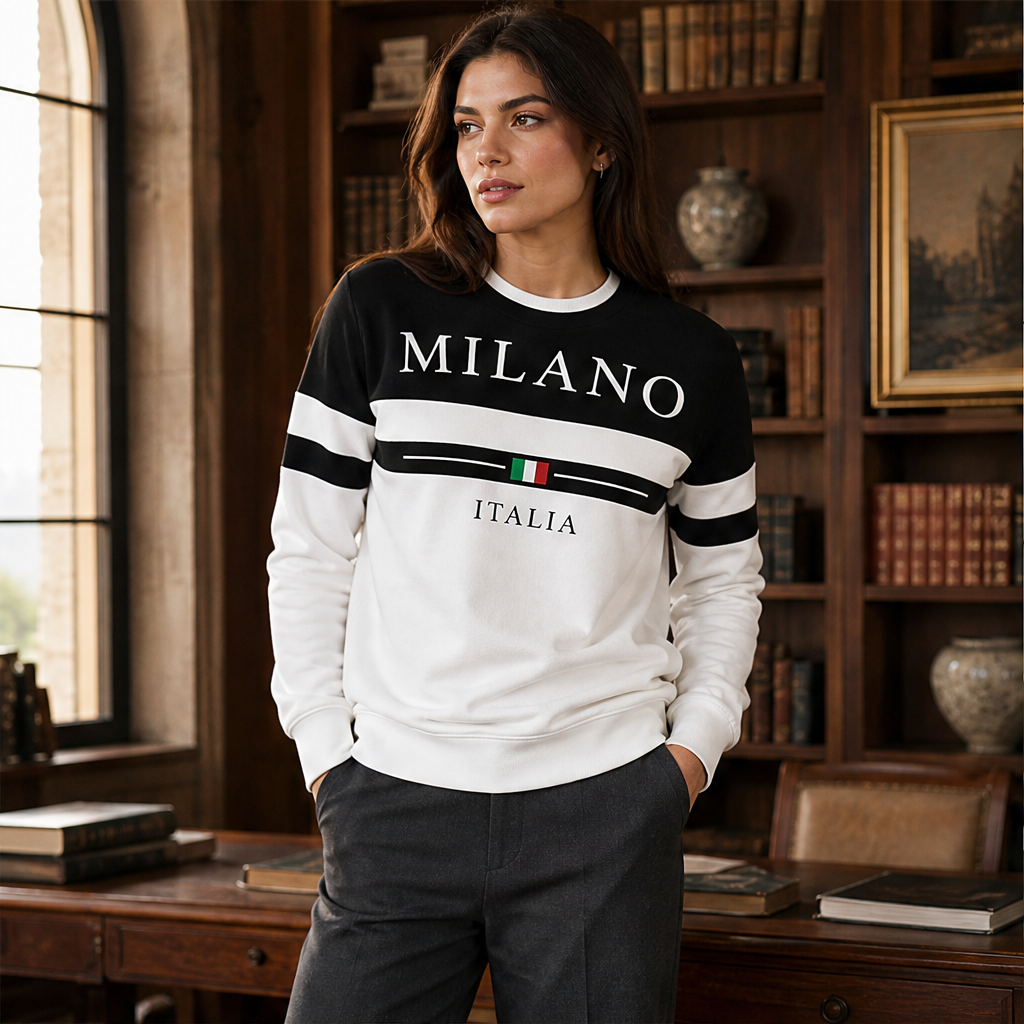 Varenzo – Felpa a Righe Contrasto Milano Italia lifestyle