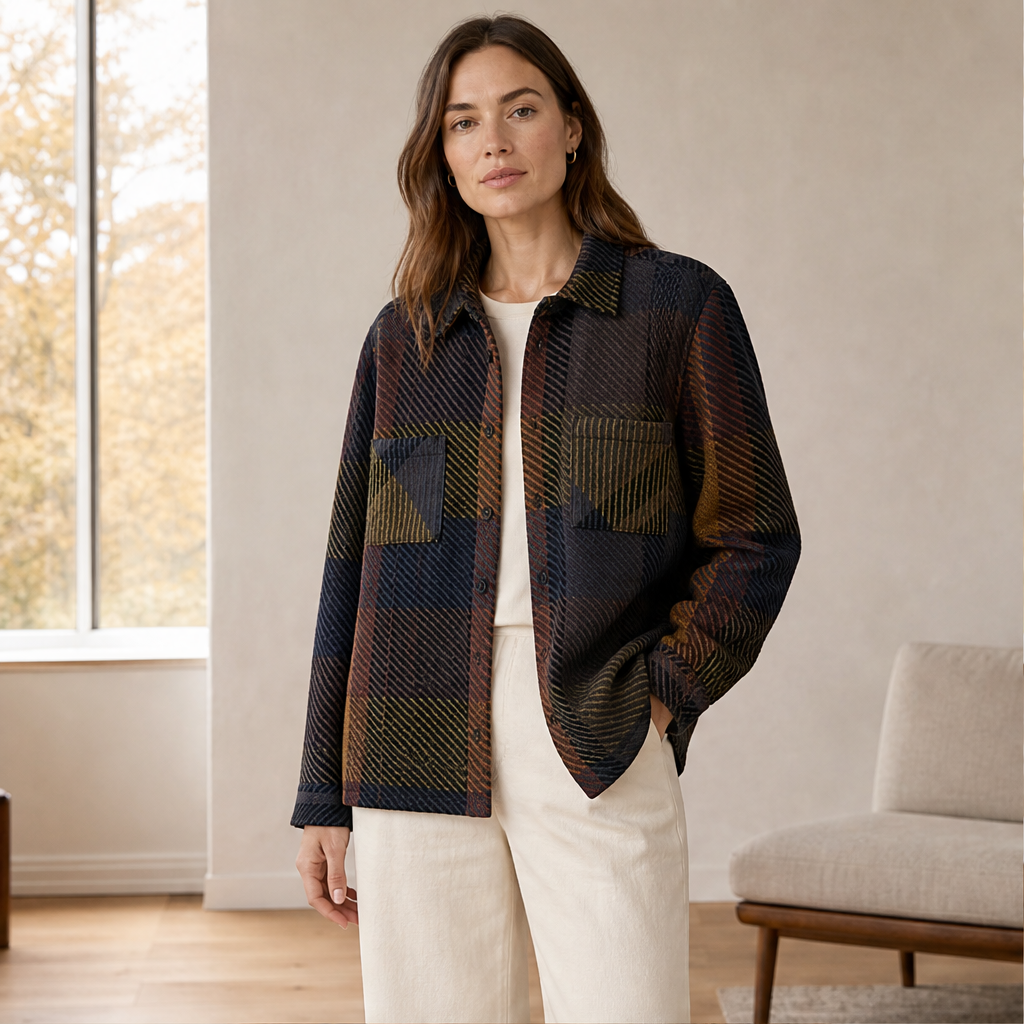 Calveno – Overshirt in Misto Lana a Quadri lifestyle