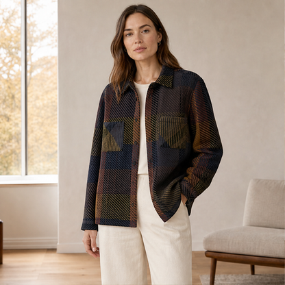 Calveno – Overshirt in Misto Lana a Quadri lifestyle
