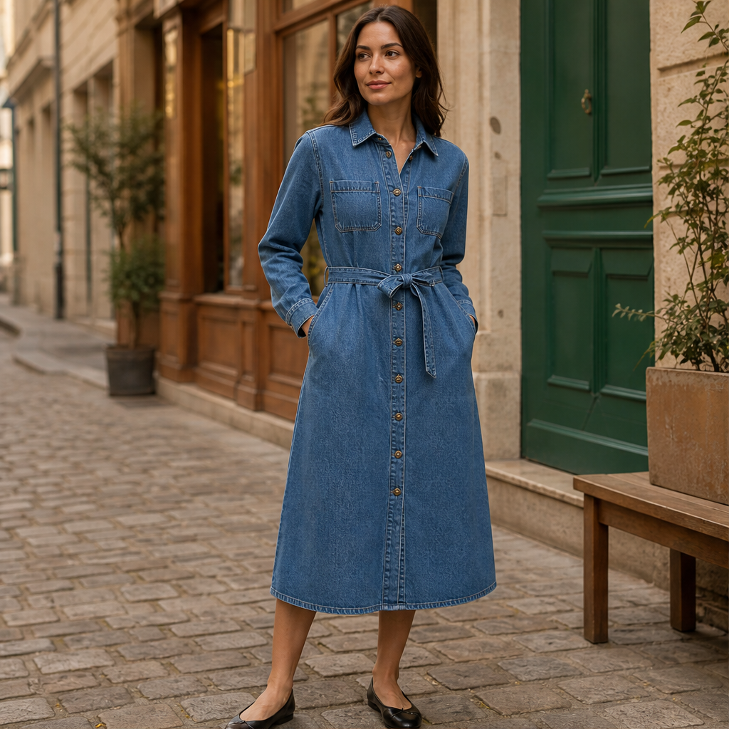 Camberlin – Abito Chemisier in Denim con Cintura lifestyle