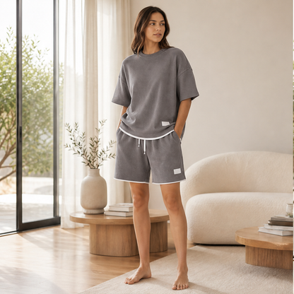 Vaffelo – Completo Loungewear in Maglia a Waffle lifestyle