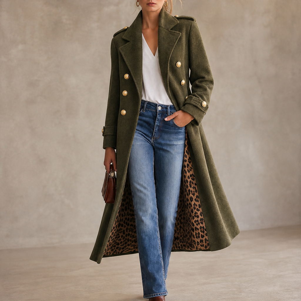 Voralie – Cappotto Lungo in Lana Stile Militare lifestyle