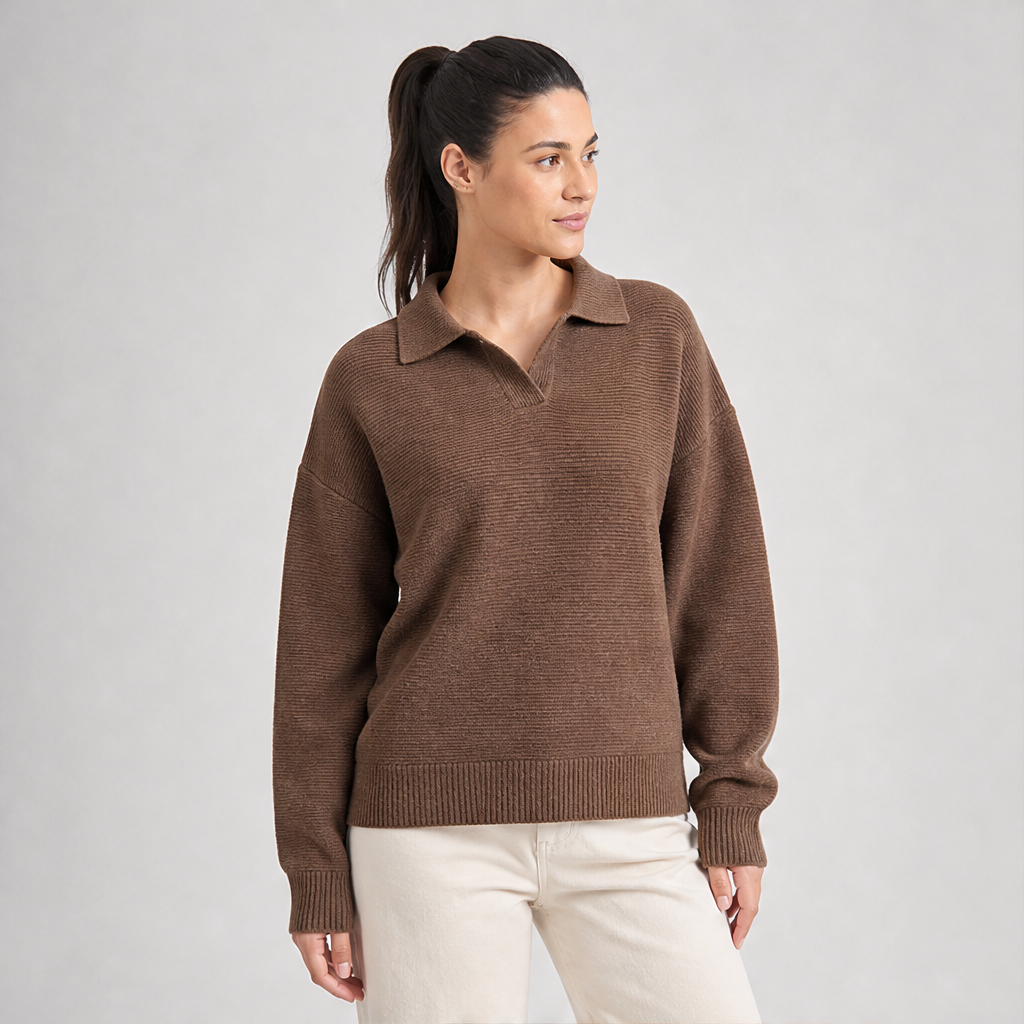 Novarello – Maglione Girocollo a Polo in Maglia lifestyle