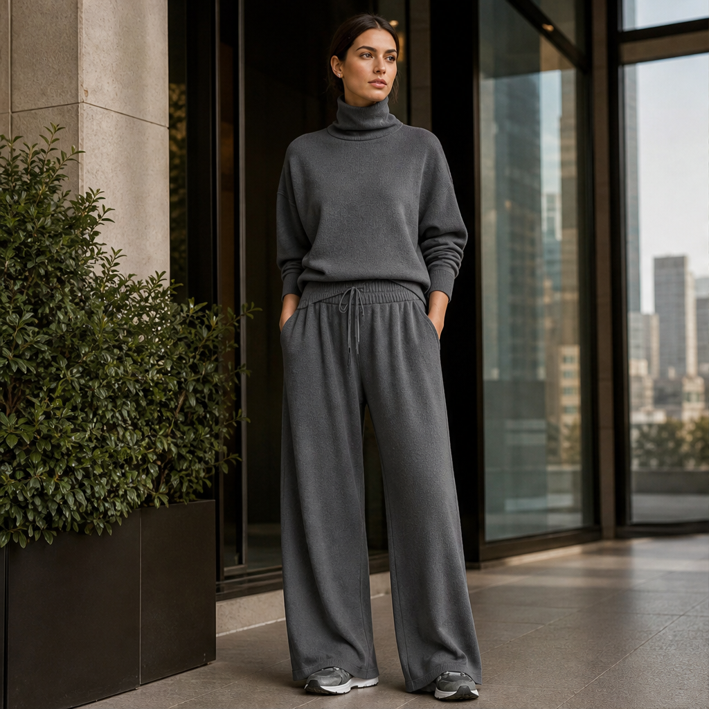 Novelora – Set Due Pezzi Dolcevita e Pantaloni Ampi lifestyle