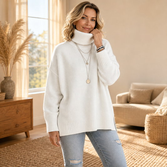Morvenne – Maglione Oversize con Collo Alto lifestyle