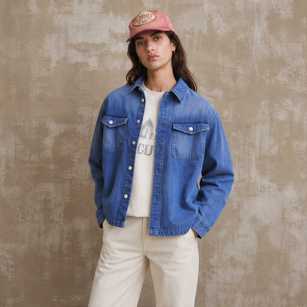 Vorano – Giacca-Camicia Oversize in Denim lifestyle