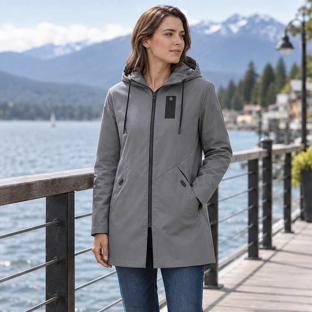 Novarla – Cappotto Midi con Cappuccio lifestyle