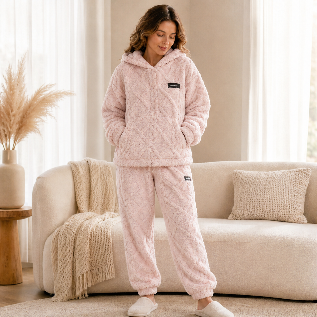 Morbento – Completo Felpa e Pantaloni Effetto Peluche lifestyle