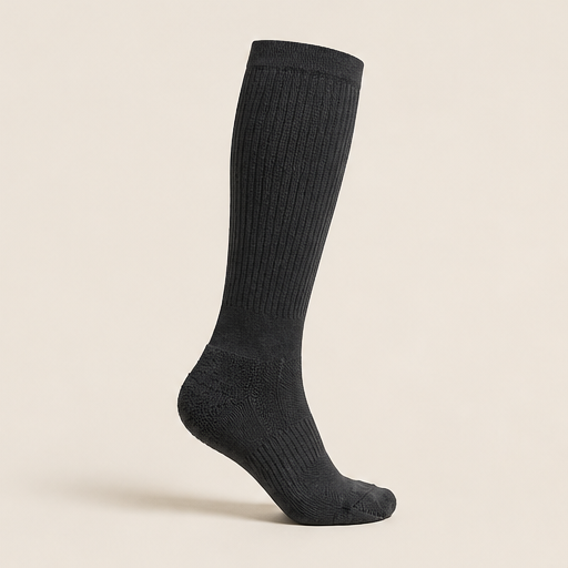 Calze a Compressione in Bambù Nere | Gambaletto Graduato 15-20 mmHg - Fit Ampio Original Wide Charcoal