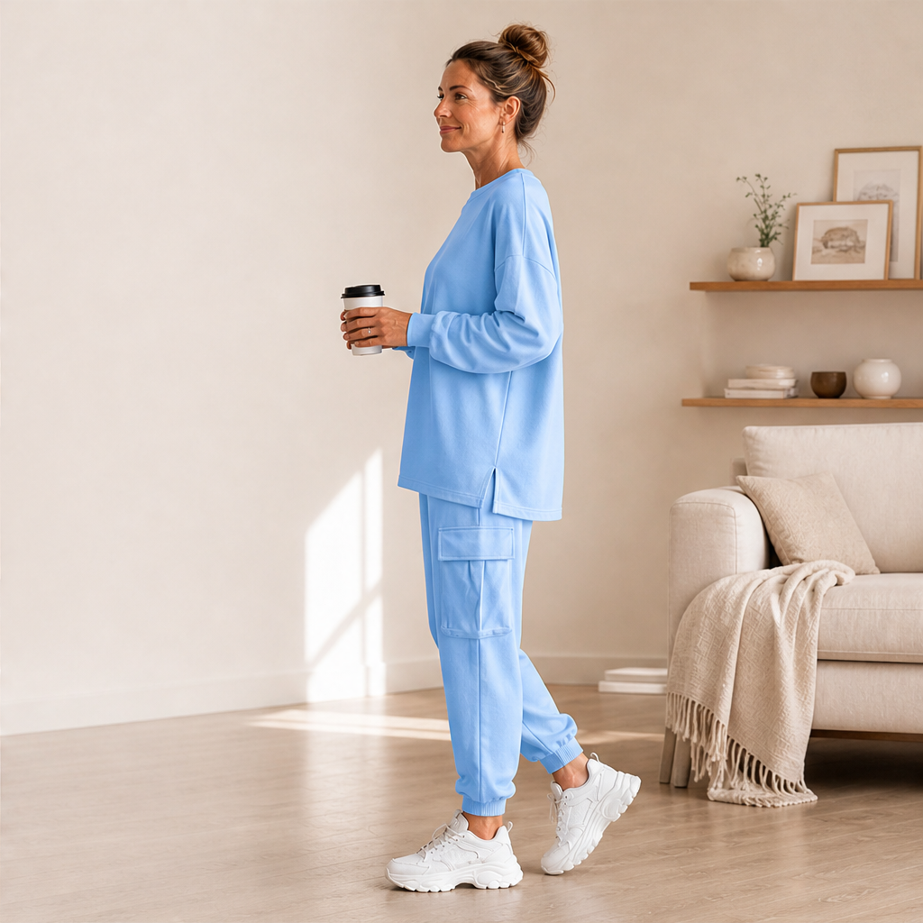Norellia – Girocollo e Pantaloni Cargo, Completo Casual lifestyle