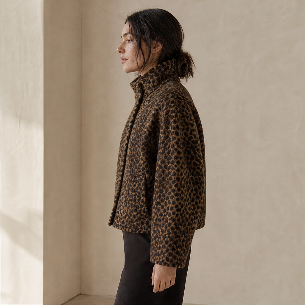 Velmara – Cappotto Corto Effetto Leopardo lifestyle