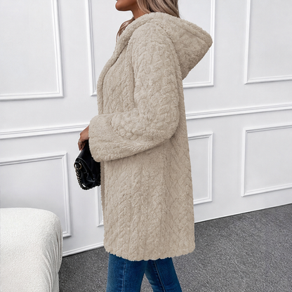 Morenza – Giacca con Cappuccio Trapuntata Effetto Peluche lifestyle