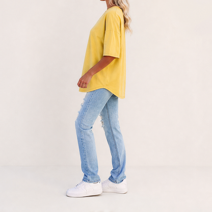 Maverla – Tunica Oversize Scollo a V in Cotone lifestyle