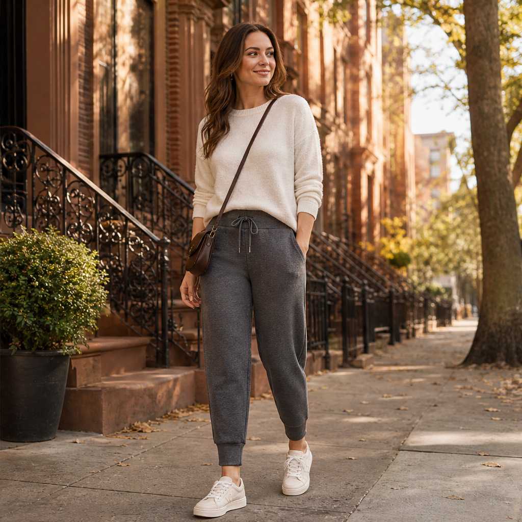 Morvinta – Pantaloni Jogger Cropped con Coulisse lifestyle