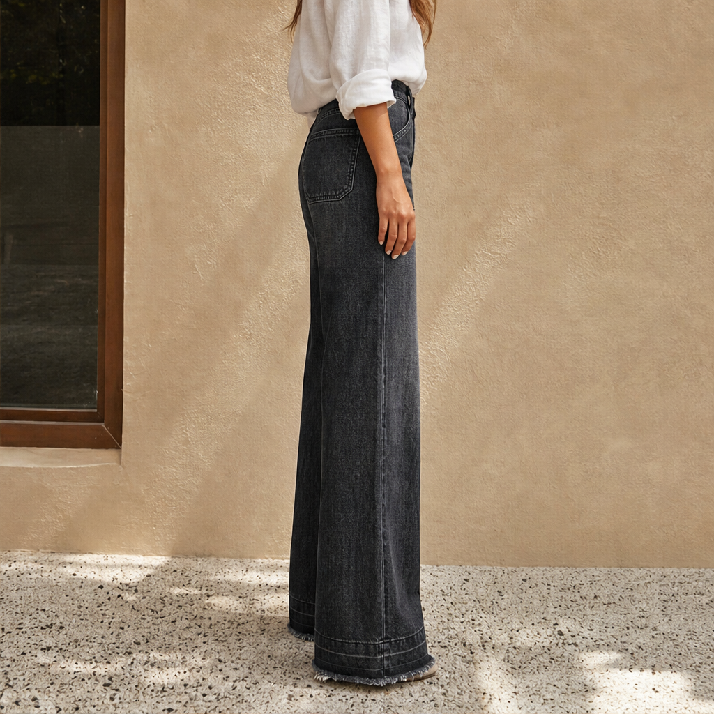 Velmora – Jeans a Vita Alta Elasticizzati Straight Leg lifestyle