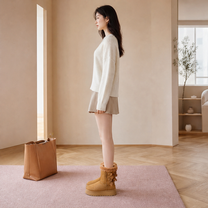 Nevalia – Stivaletti da Neve con Plateau e Fiocco lifestyle