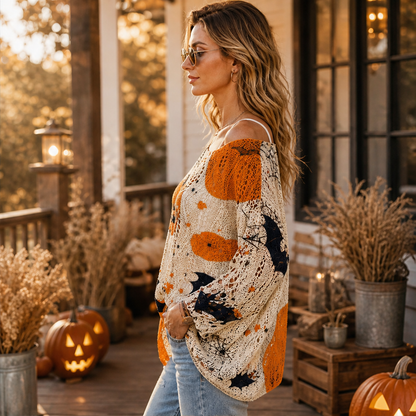 Zuccara – Top in Crochet Zucca e Pipistrello Spalle Scoperte lifestyle