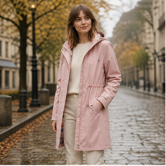 Piovera – Trench Impermeabile con Coulisse e Cappuccio lifestyle