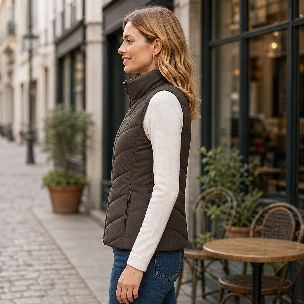Novarina – Gilet Trapuntato Collo Alto lifestyle