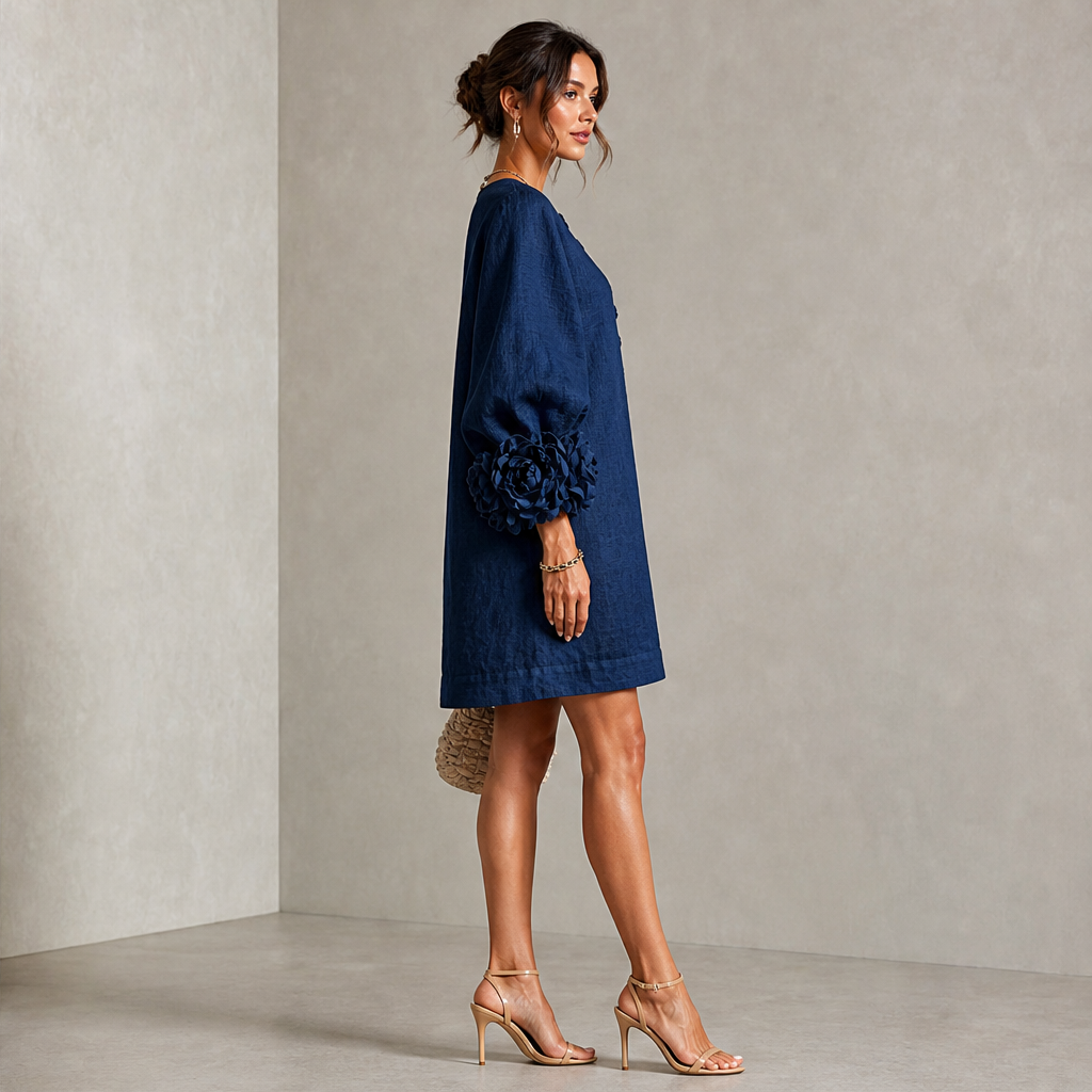 Florenne – Abito Mini con Polsini Floreali lifestyle
