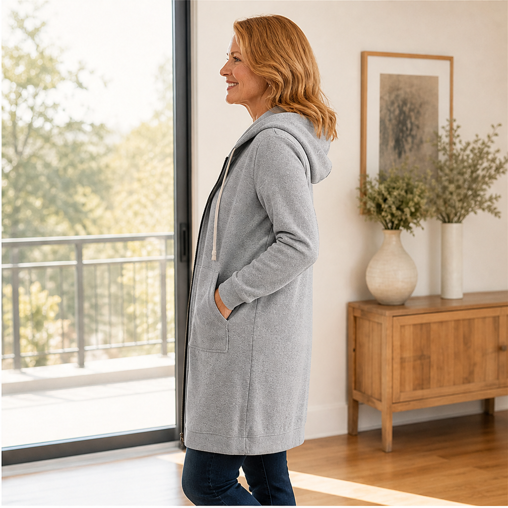 Felisora – Felpa Lunga con Cappuccio e Zip lifestyle