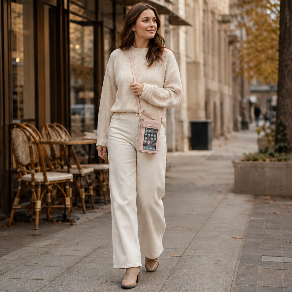 Velmora – Borsa Crossbody Touchscreen Porta Cellulare lifestyle