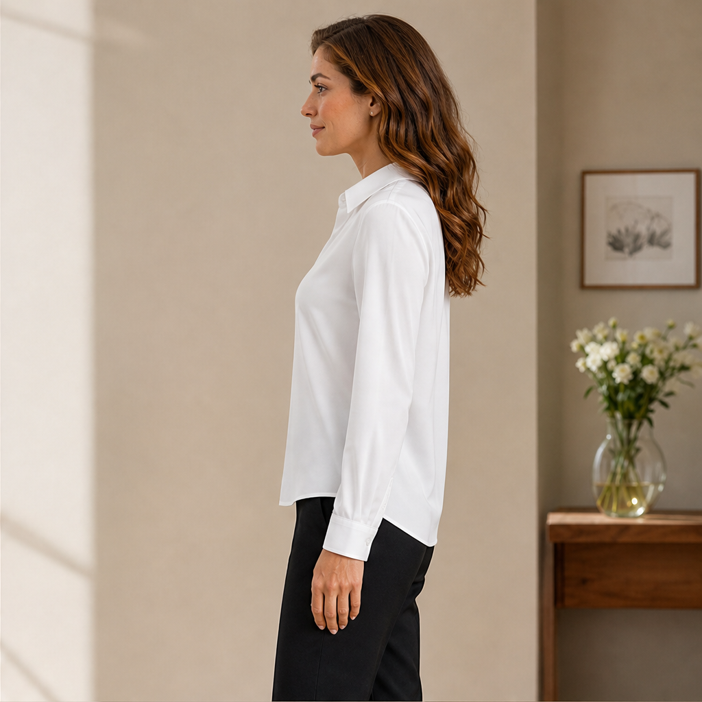 Serelia – Camicia in Raso con Bottoni lifestyle