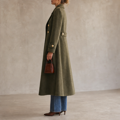 Voralie – Cappotto Lungo in Lana Stile Militare lifestyle