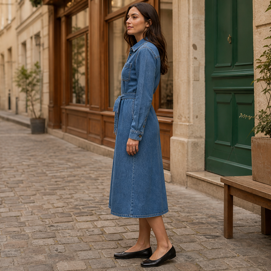 Camberlin – Abito Chemisier in Denim con Cintura lifestyle